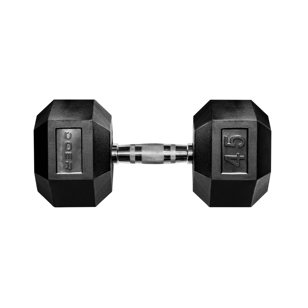 Hex Dumbbells pair 45 lb Weights - Doer Fitness